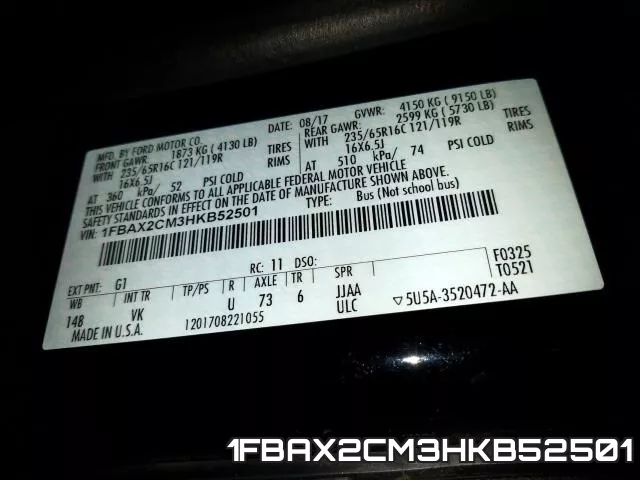 1FBAX2CM3HKB52501 фото 2