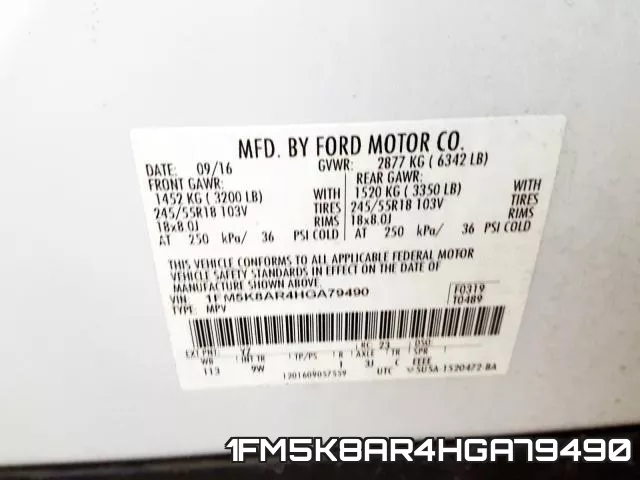1FM5K8AR4HGA79490 фото 2