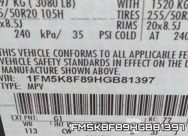 1FM5K8F89HGB81397 фото 10