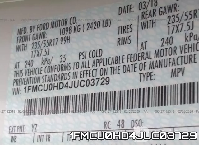 1FMCU0HD4JUC03729 фото 10