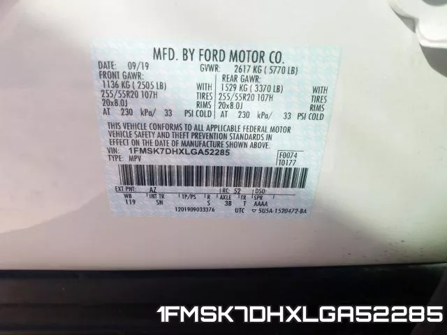 1FMSK7DHXLGA52285 фото 2