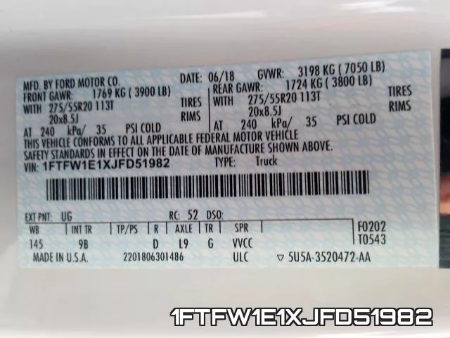 1FTFW1E1XJFD51982 фото 2