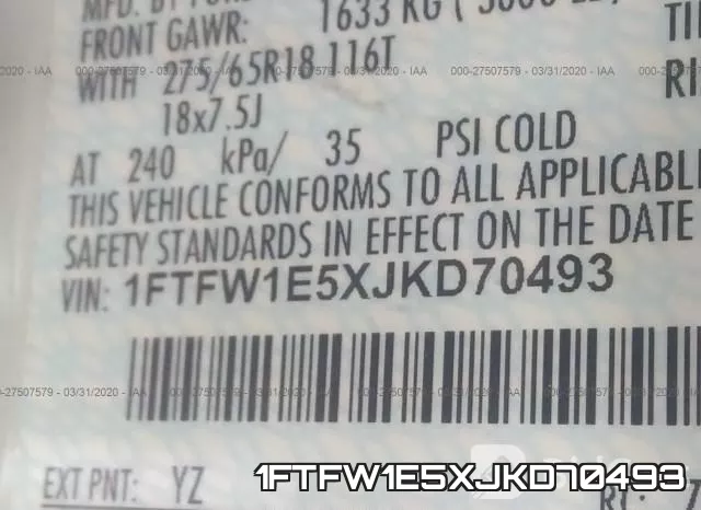 1FTFW1E5XJKD70493 фото 10