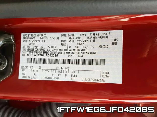1FTFW1EG6JFD42085 фото 2