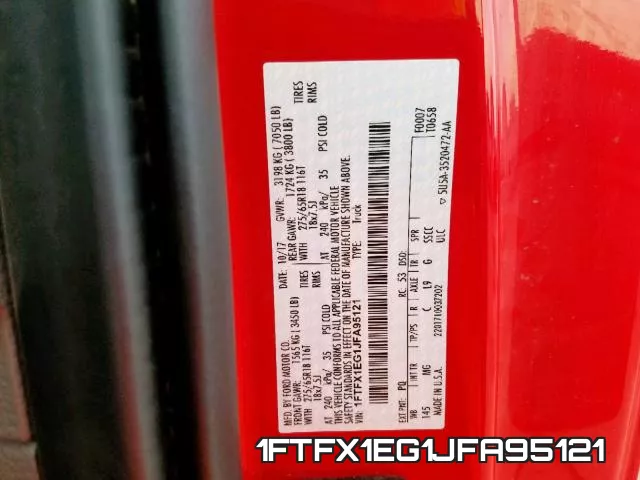1FTFX1EG1JFA95121 фото 2
