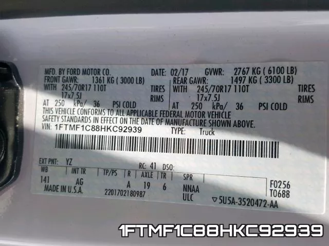 1FTMF1C88HKC92939 фото 2