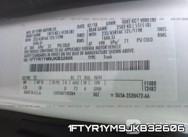 1FTYR1YM9JKB32606 фото 10