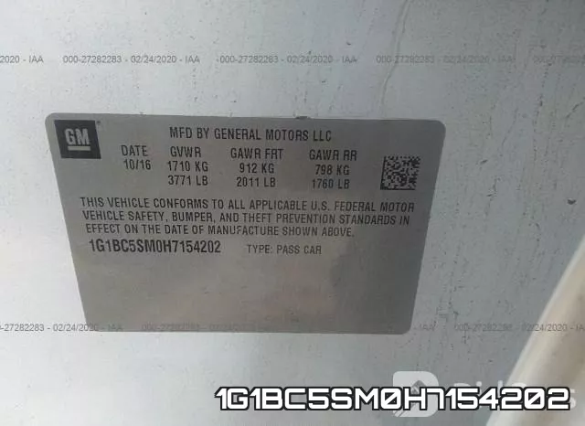 1G1BC5SM0H7154202 фото 10