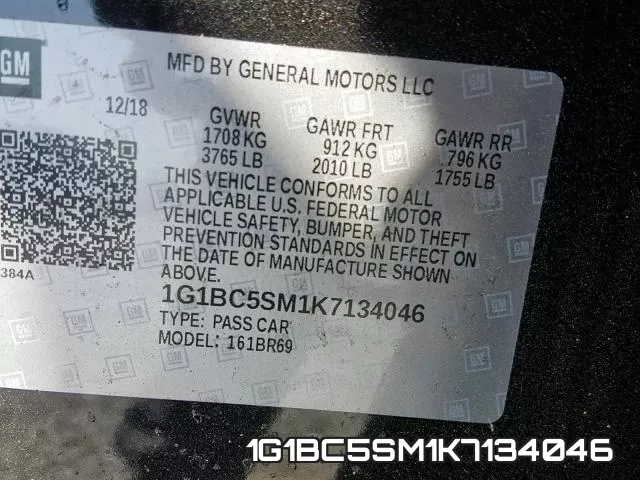 1G1BC5SM1K7134046 фото 2