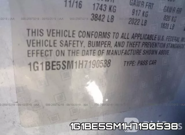 1G1BE5SM1H7190538 фото 10