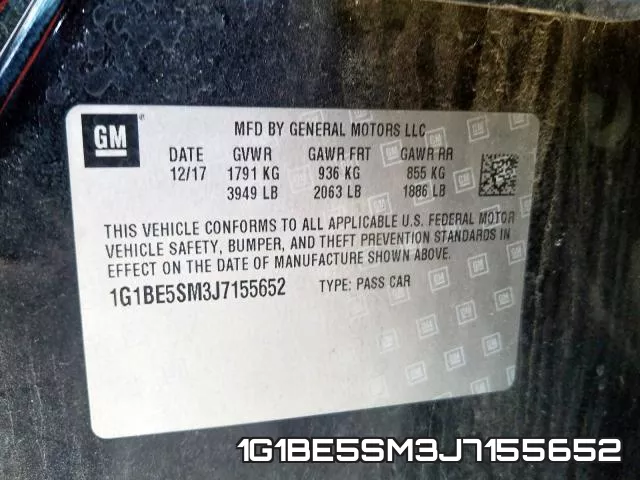 1G1BE5SM3J7155652 фото 2