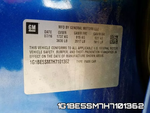 1G1BE5SM7H7101362 фото 2