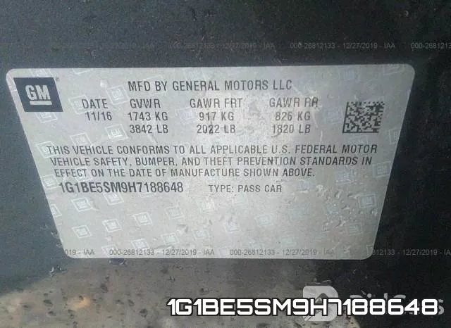 1G1BE5SM9H7188648 фото 10