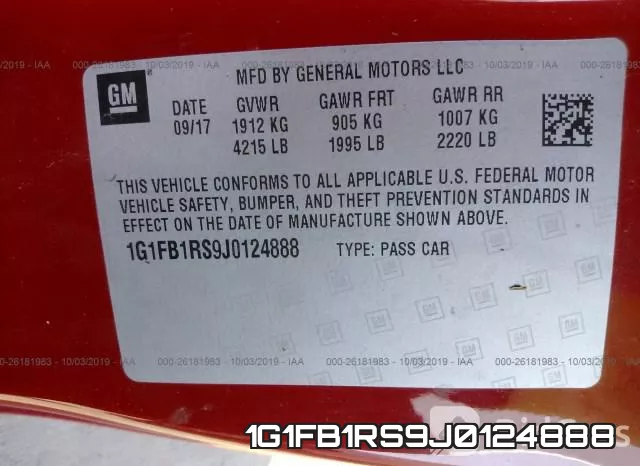 1G1FB1RS9J0124888 фото 10
