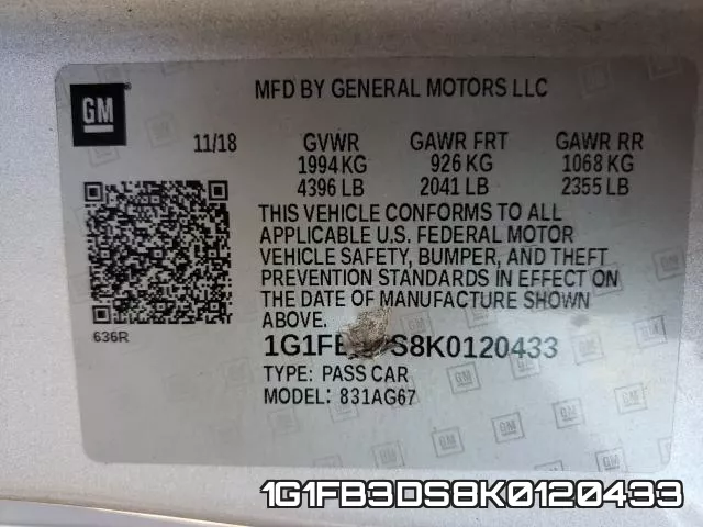 1G1FB3DS8K0120433 фото 2