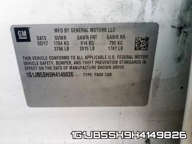 1G1JB5SH9H4149826 фото 2