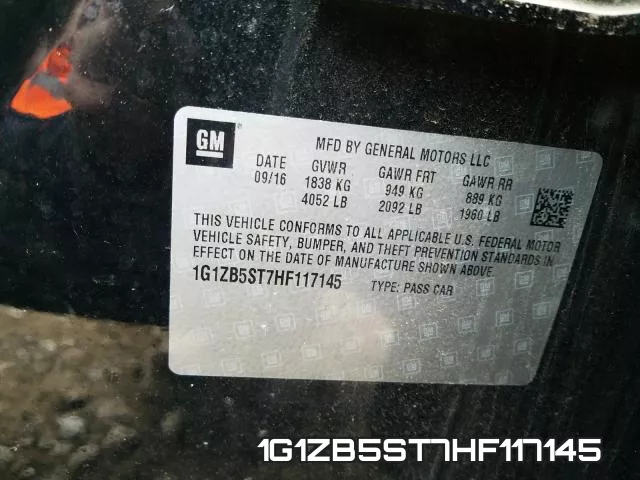 1G1ZB5ST7HF117145 фото 2