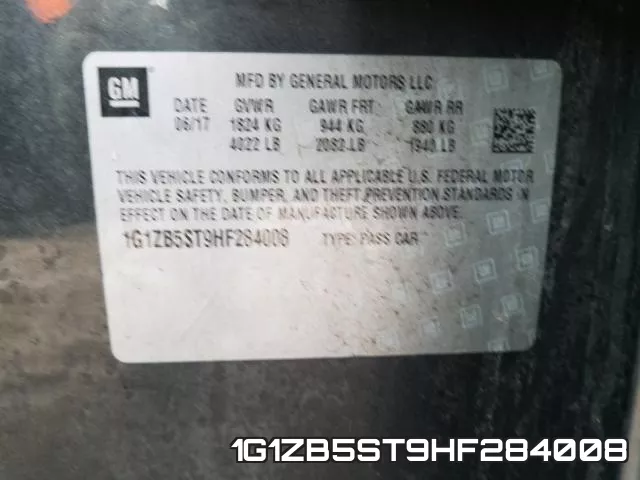 1G1ZB5ST9HF284008 фото 2