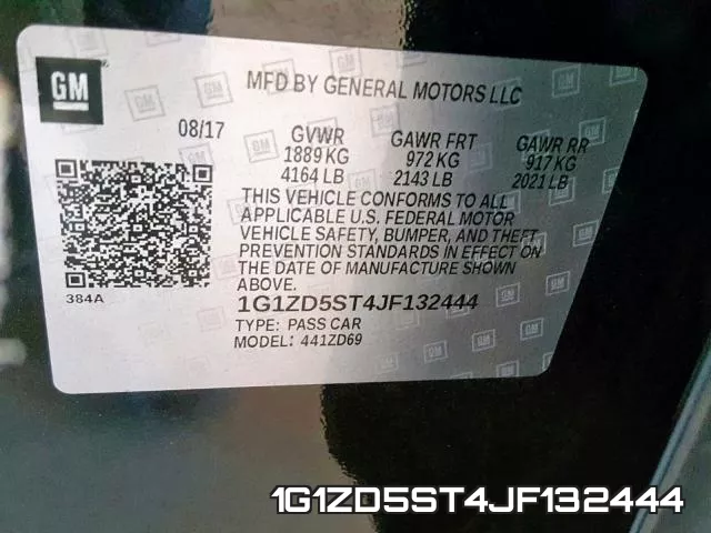 1G1ZD5ST4JF132444 фото 2