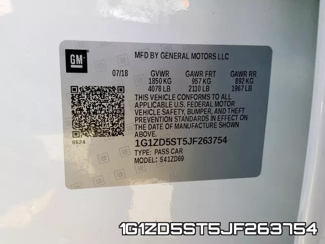 1G1ZD5ST5JF263754 фото 2