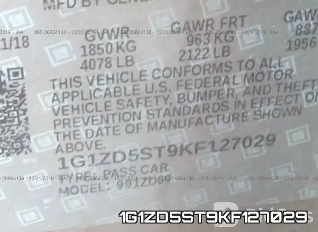 1G1ZD5ST9KF127029 фото 10