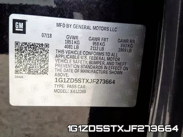 1G1ZD5STXJF273664 фото 2