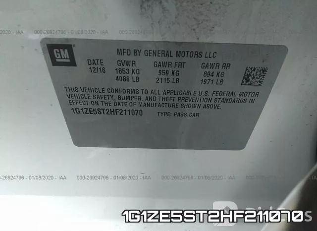 1G1ZE5ST2HF211070 фото 10