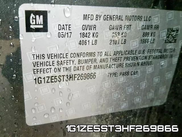 1G1ZE5ST3HF269866 фото 2