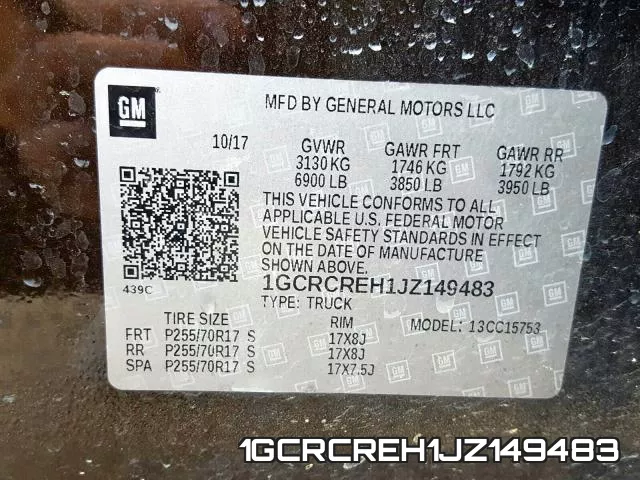 1GCRCREH1JZ149483 фото 2