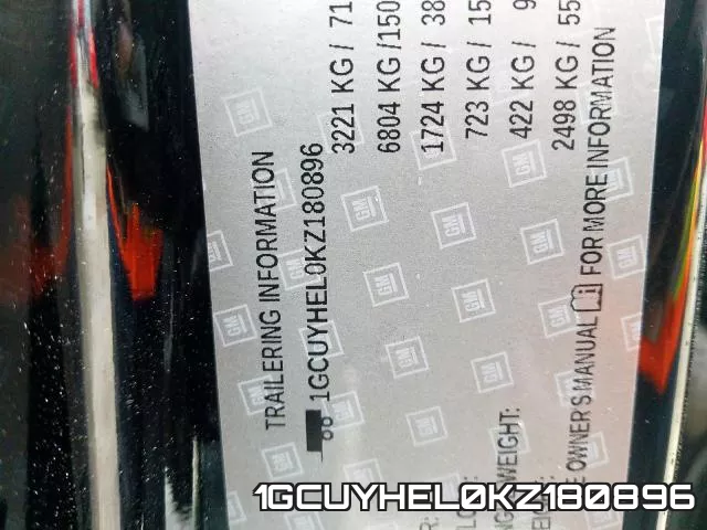 1GCUYHEL0KZ180896 фото 2