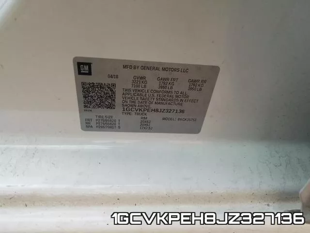 1GCVKPEH8JZ327136 фото 2