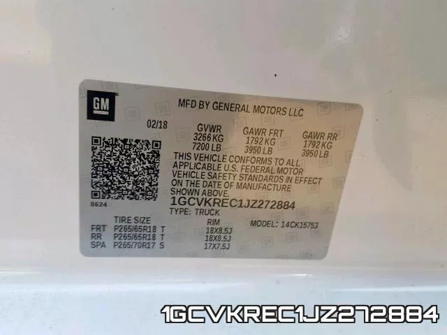 1GCVKREC1JZ272884 фото 2