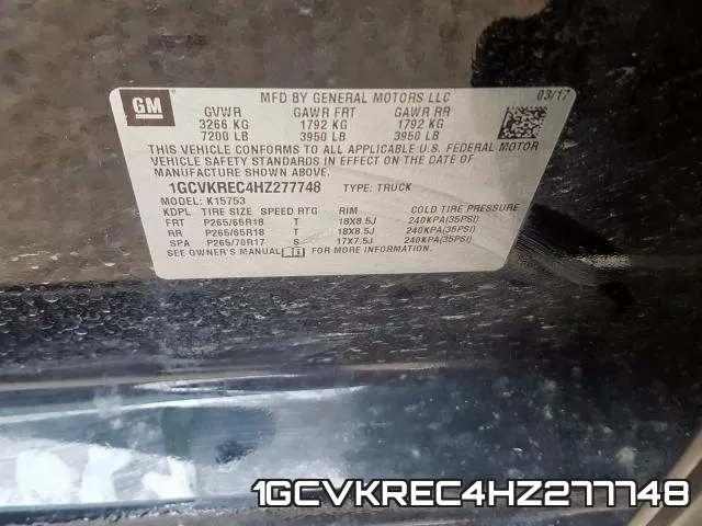 1GCVKREC4HZ277748 фото 2