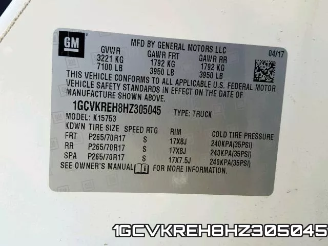1GCVKREH8HZ305045 фото 2