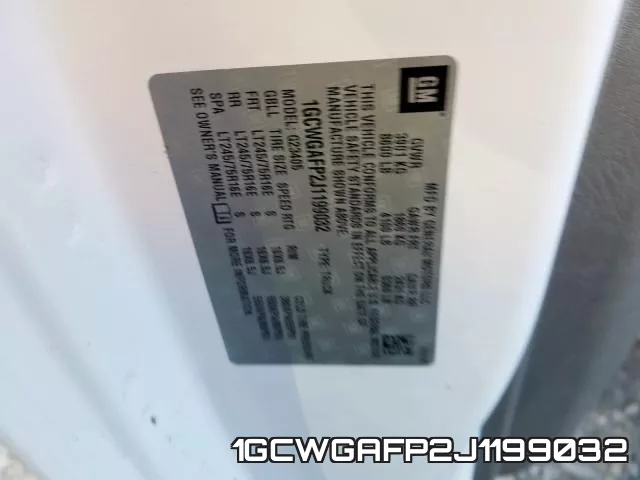 1GCWGAFP2J1199032 фото 2