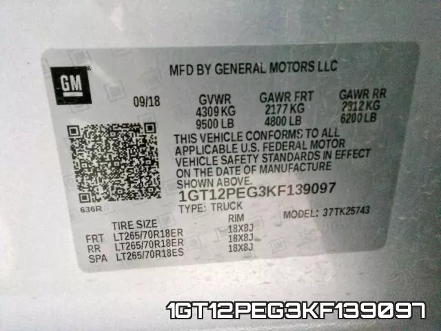 1GT12PEG3KF139097 фото 2