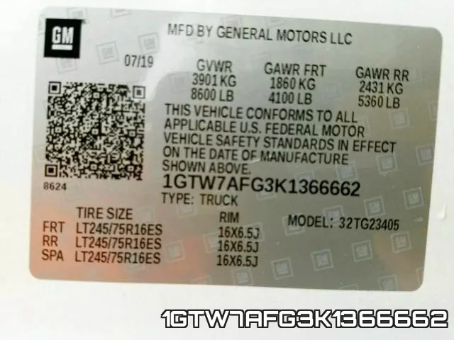 1GTW7AFG3K1366662 фото 2