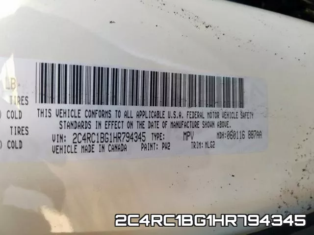 2C4RC1BG1HR794345 фото 2