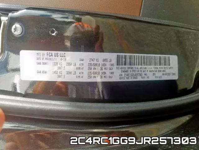 2C4RC1GG9JR257303 фото 2