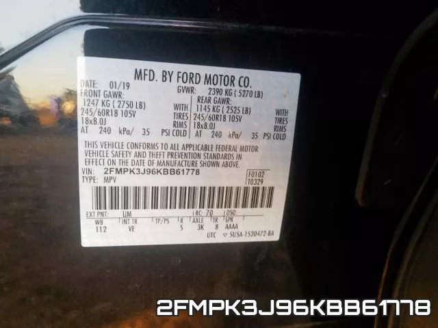 2FMPK3J96KBB61778 фото 2
