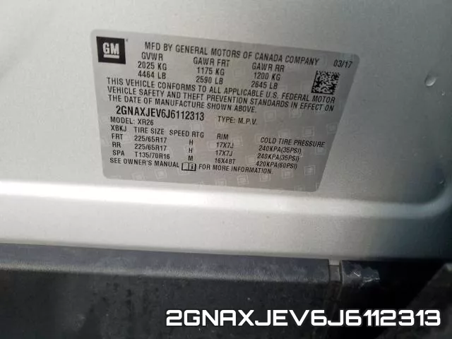 2GNAXJEV6J6112313 фото 2