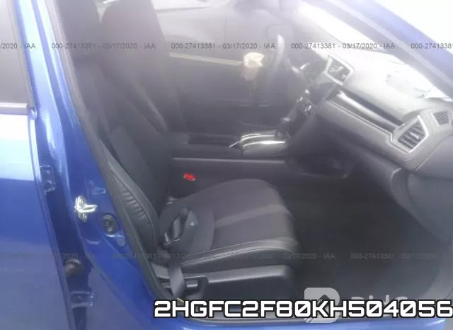 2HGFC2F80KH504056 фото 6