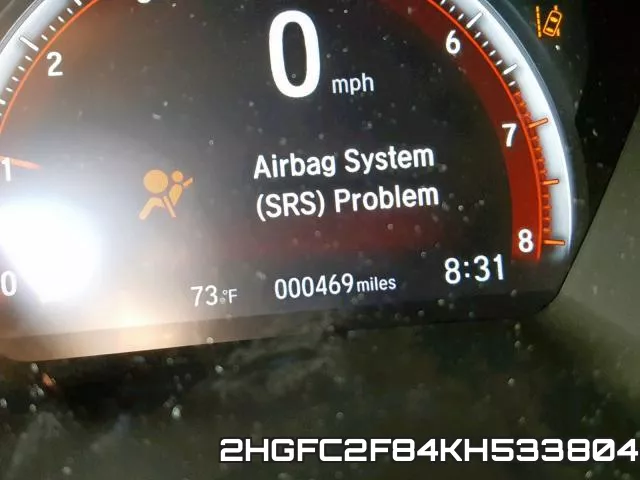 2HGFC2F84KH533804 фото 9