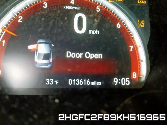 2HGFC2F89KH516965 фото 9