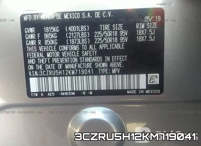 3CZRU5H12KM719041 фото 10