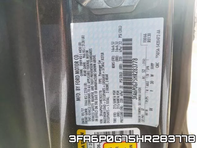 3FA6P0G75HR283778 фото 2
