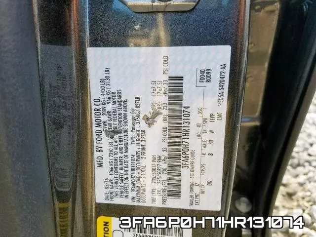 3FA6P0H71HR131074 фото 2