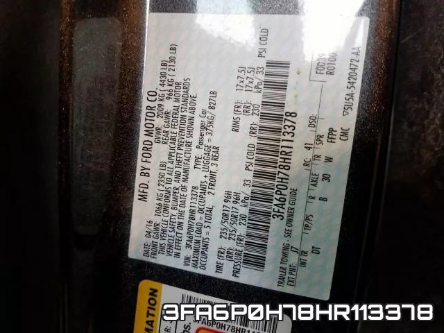 3FA6P0H78HR113378 фото 2