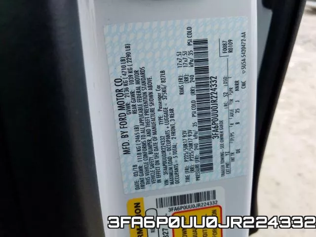 3FA6P0UU0JR224332 фото 2