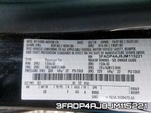 3FADP4AJ8JM115221 фото 2